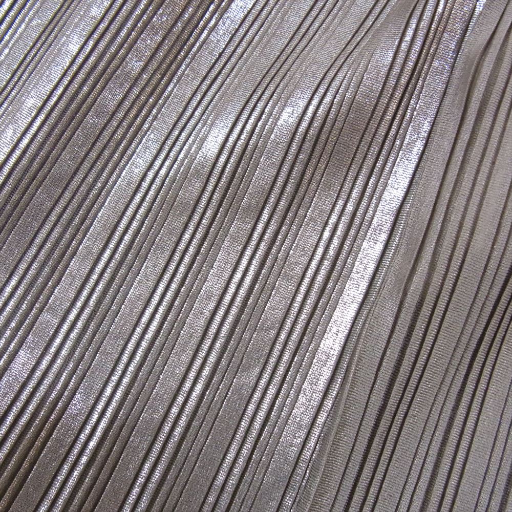 PLEATS PLEASE プリーツプリーズ イッセイミヤケ PP03-FK352 プリーツ加工 メタリックラメ タートルネック カットソー グレー系 3【美品】【中古】