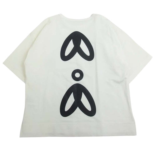 ISSEY MIYAKE イッセイミヤケ PP91-JK832 IKKO TANAKA イッコウ タナカ バックプリント Tシャツ 半袖 ホワイト系 3【新古品】【未使用】【中古】