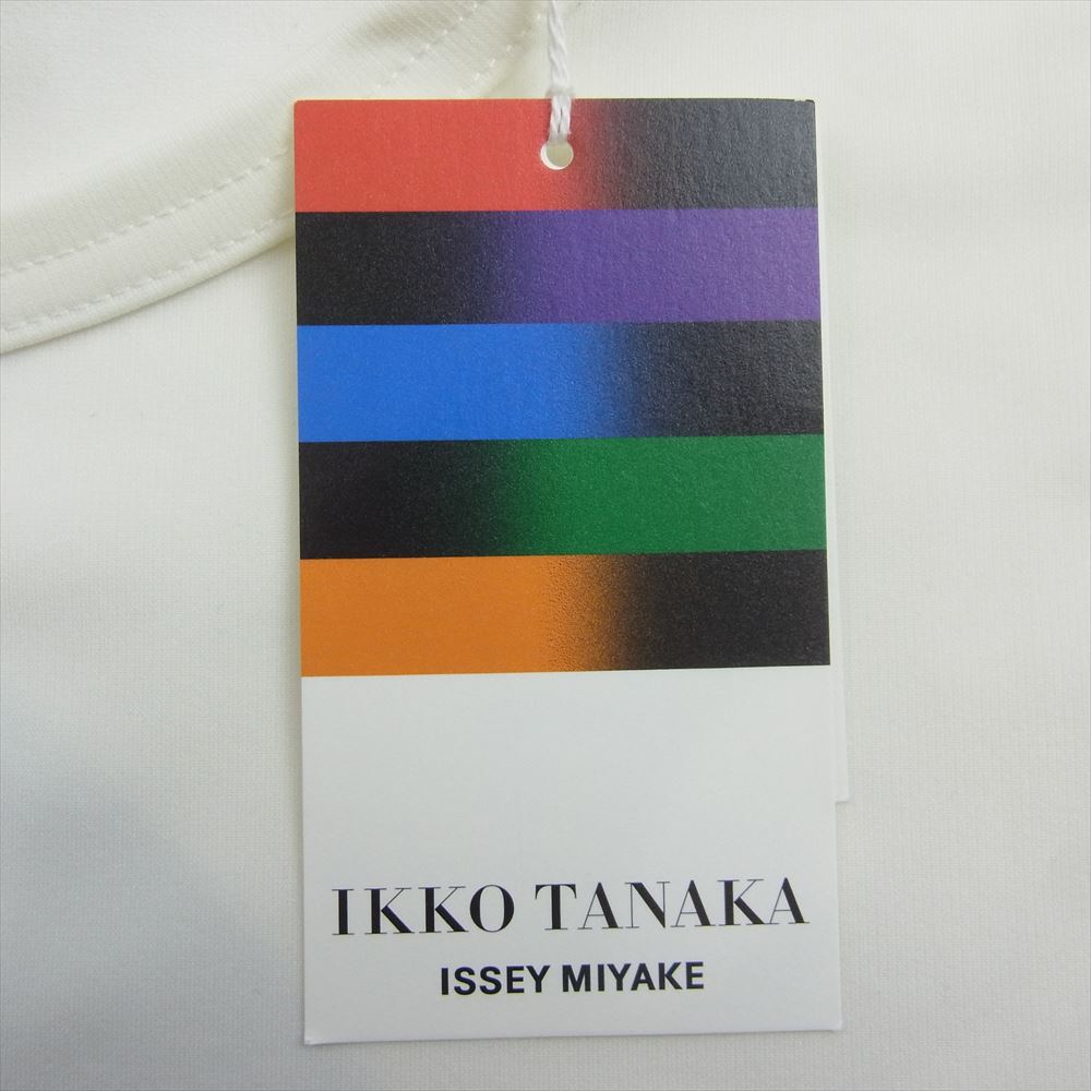 ISSEY MIYAKE イッセイミヤケ PP91-JK832 IKKO TANAKA イッコウ タナカ バックプリント Tシャツ 半袖 ホワイト系 3【新古品】【未使用】【中古】
