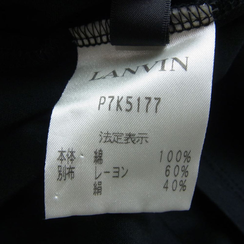 LANVIN ランバン ボウタイ ブラウス 半袖 ブラック系 40【中古】