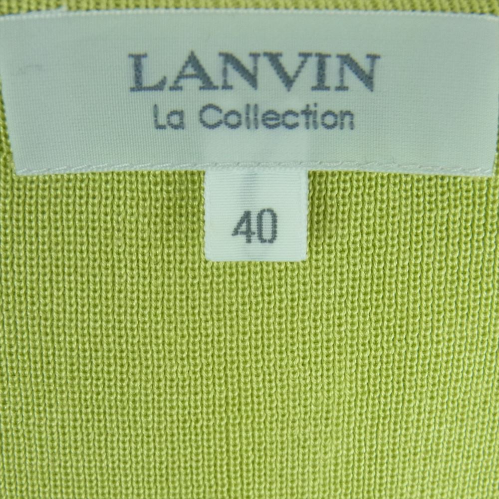 LANVIN ランバン K1T1944 La collection ノースリーブ ニット カットソー 絹 シルク 日本製 ライトグリーン系 黄緑系 40【中古】