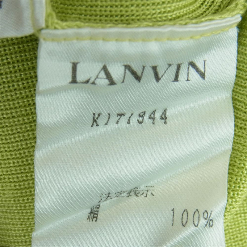 LANVIN ランバン K1T1944 La collection ノースリーブ ニット カットソー 絹 シルク 日本製 ライトグリーン系 黄緑系 40【中古】