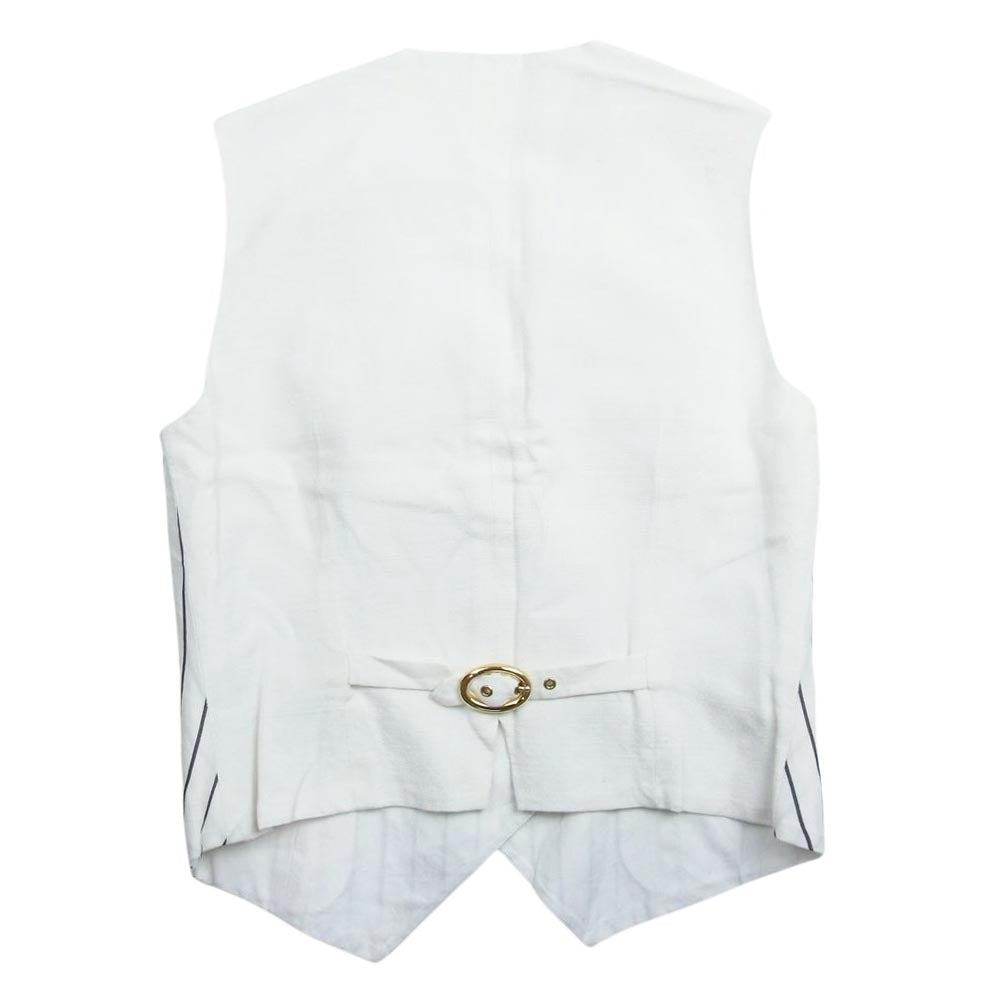 Christian Dior クリスチャンディオール ストライプ ベスト ホワイト系 9【中古】