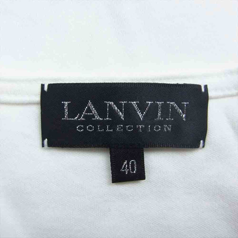 LANVIN ランバン P7K4477 スタッズ付 半袖 カットソー ホワイト系 40【中古】