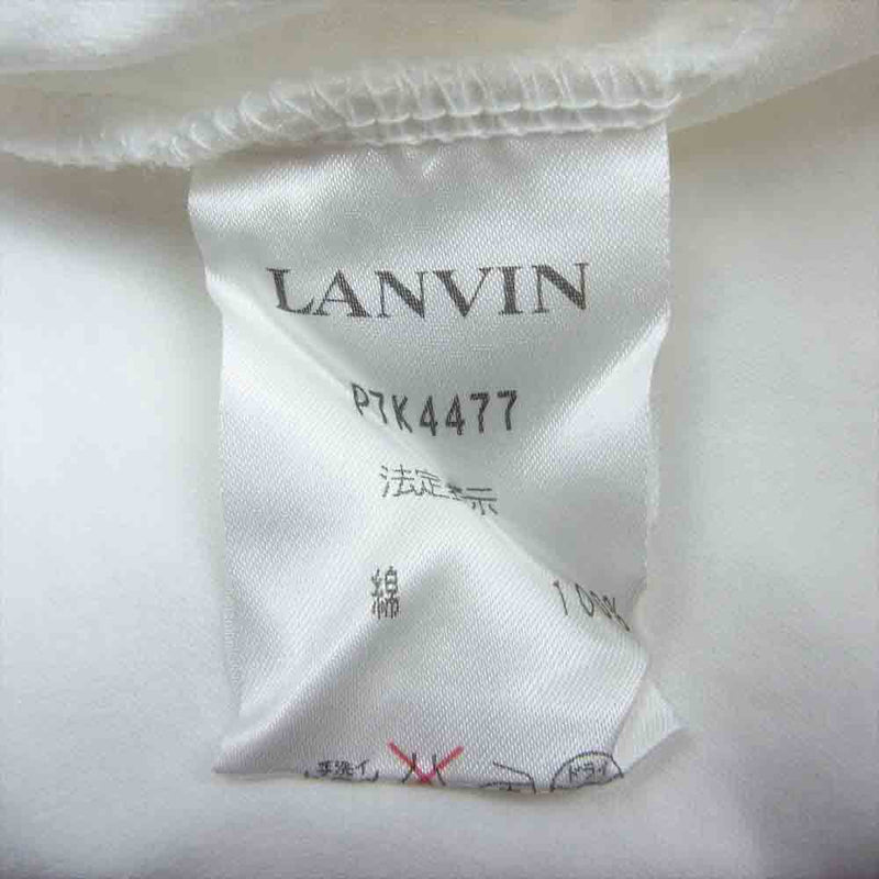 LANVIN ランバン P7K4477 スタッズ付 半袖 カットソー ホワイト系 40【中古】