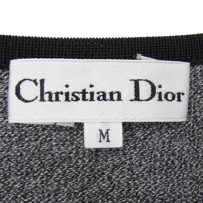 Christian Dior クリスチャンディオール レーヨン アクリル ニット CDロゴ ブラック系 M【中古】