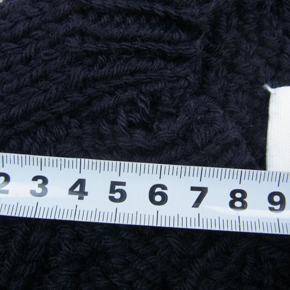 MAISON MARGIELA メゾンマルジェラ 21AW S50GP0252 S17833 destroyed wool sweater デストロイ ケーブルニット セーター ネイビー系 S【中古】