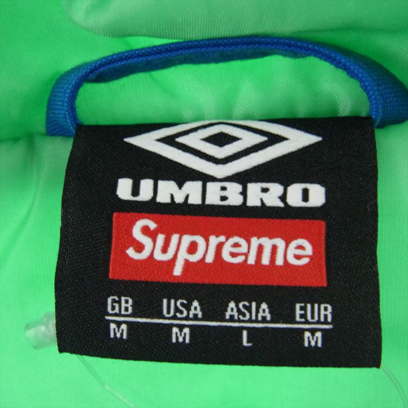 Supreme シュプリーム 23SS × UMBRO アンブロ Hooded Anorak アノラック フード ジャケット グリーン系 ブルー系 USA M【極上美品】【中古】