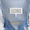 MAISON MARGIELA メゾンマルジェラ 14ライン 国内正規品 21AW S50AM0528 Bianchetto Denim Jacket ペンキ加工 ペンキデニム ノーカラー デニムジャケット ホワイト系 インディゴブルー系 46【中古】