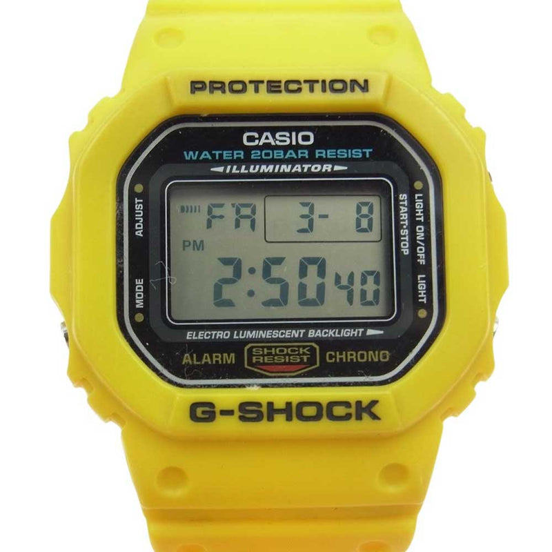 CASIO G-SHOCK カシオ ジーショック DW-5600P ジーショック DIGITAL 5600 SERIES デジタル 腕時計 ウォッチ イエロー系【中古】