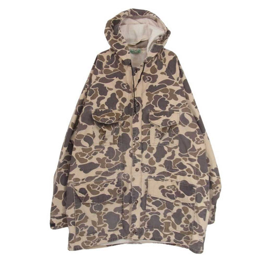 ウォールズ ヴィンテージ 90s カモ柄 フード付き ジャケット ブラウン系 サイズ表記無【中古】