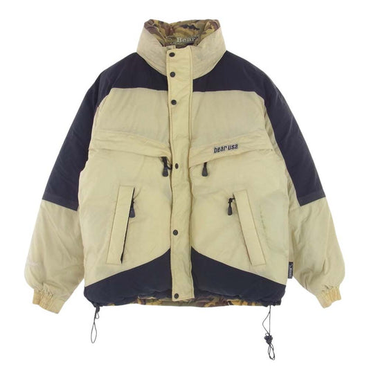 ベアー DOWN JACKET リバーシブル ダウン ジャケット オフホワイト系 ブラック系 カーキ系 M【中古】