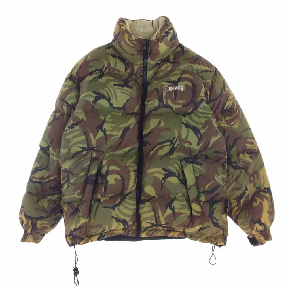 ベアー DOWN JACKET リバーシブル ダウン ジャケット オフホワイト系 ブラック系 カーキ系 M【中古】