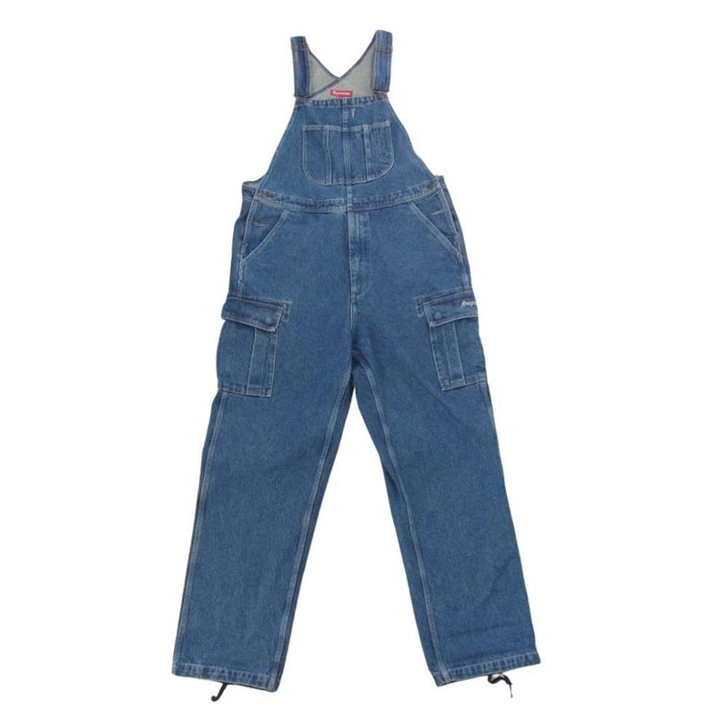 Supreme シュプリーム 22AW Cargo Denim Overalls カーゴ デニム オーバーオール インディゴ インディゴブルー系 L【中古】