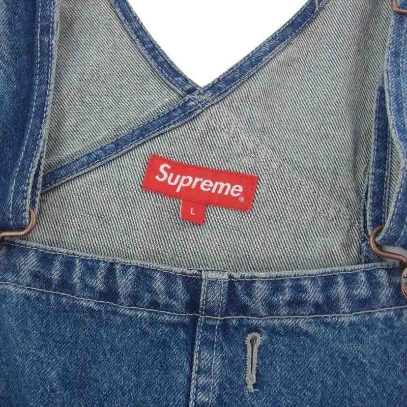 Supreme シュプリーム 22AW Cargo Denim Overalls カーゴ デニム オーバーオール インディゴ インディゴブルー系 L【中古】