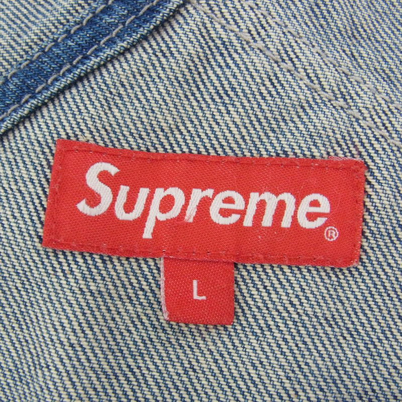 Supreme シュプリーム 22AW Cargo Denim Overalls カーゴ デニム オーバーオール インディゴ インディゴブルー系 L【中古】