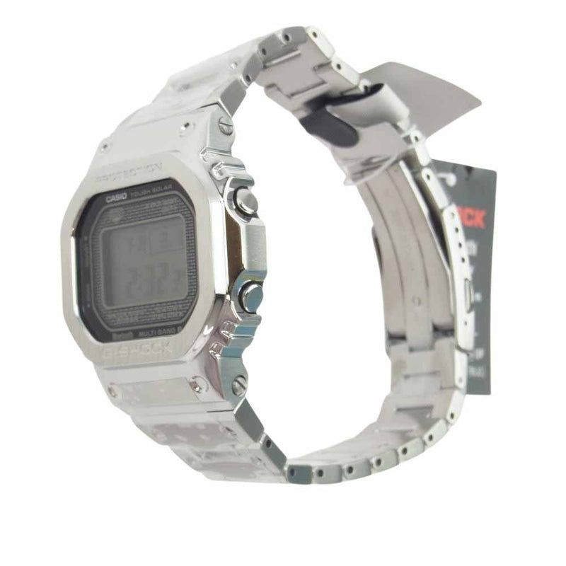 CASIO G-SHOCK カシオ ジーショック GMW-B5000D-1JF GMW-B5000シリーズ フルメタル 20気圧防水 タフソーラー ソーラー電波時計 腕時計 シルバー系【新古品】【未使用】【中古】