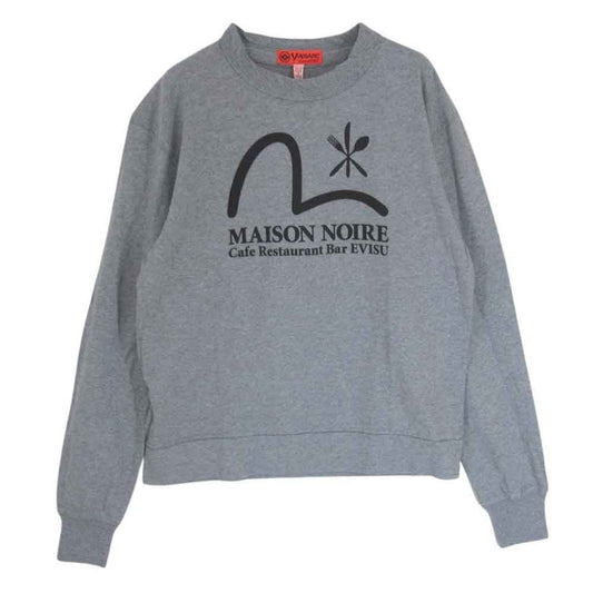 EVISU エヴィス YAMANE ヤマネ 両面プリント 長袖 Tシャツ カットソー グレー系 40【中古】