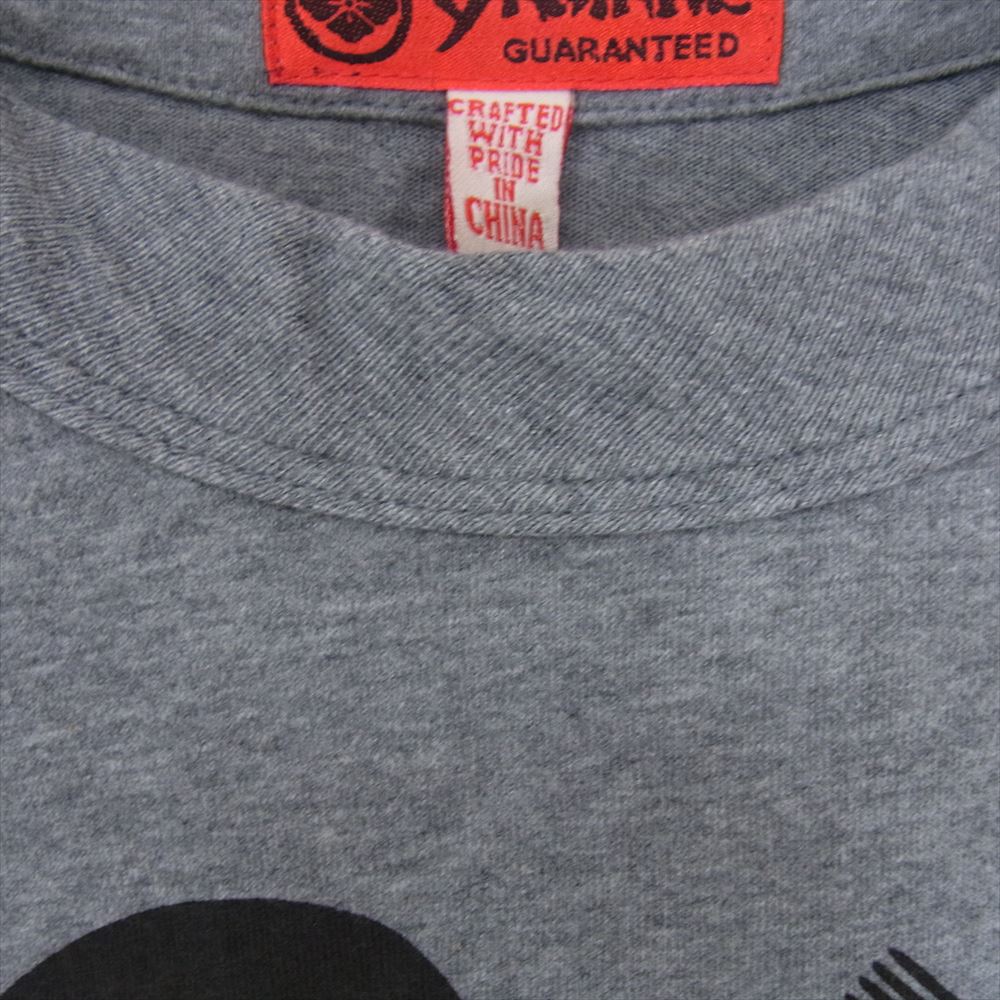 EVISU エヴィス YAMANE ヤマネ 両面プリント 長袖 Tシャツ カットソー グレー系 40【中古】