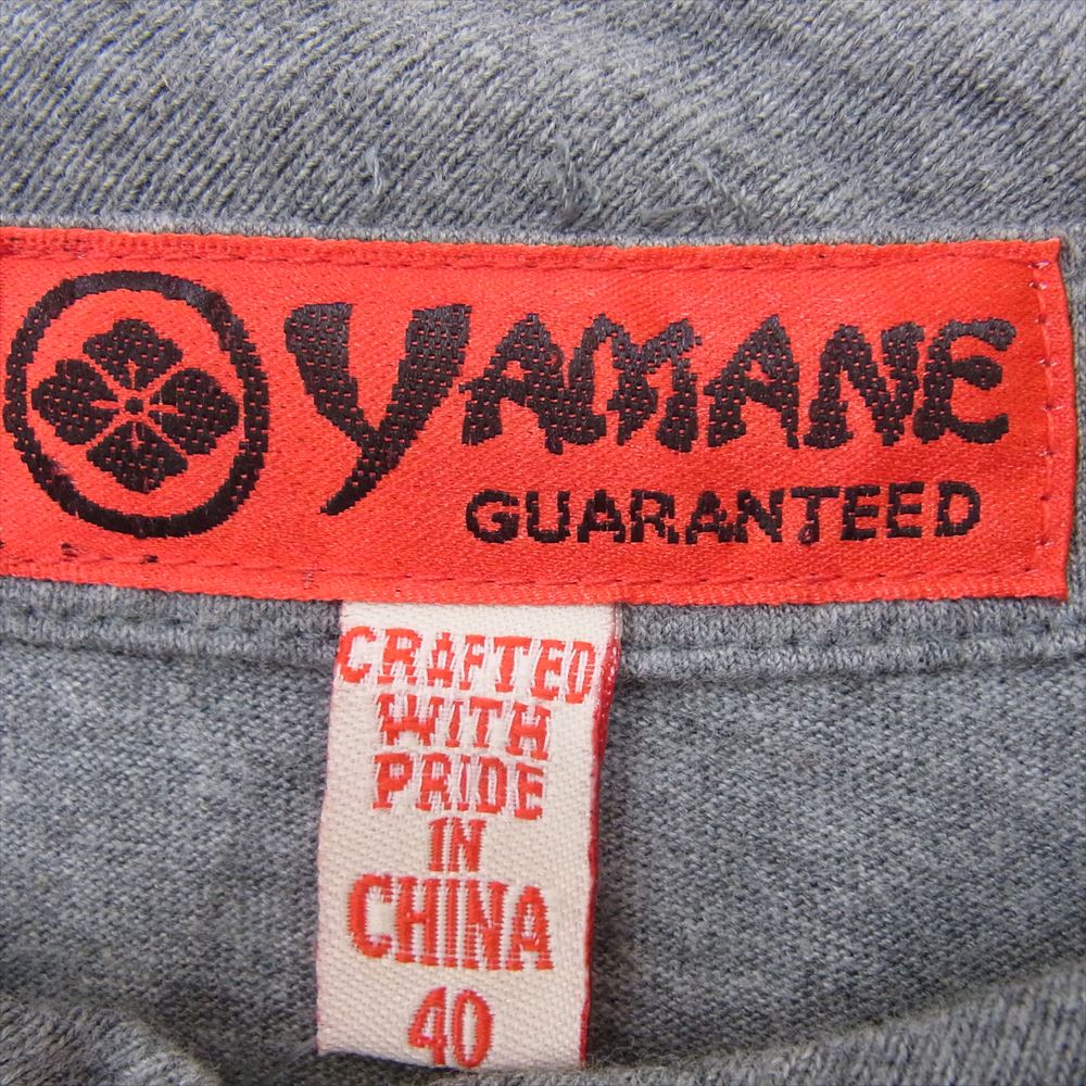 EVISU エヴィス YAMANE ヤマネ 両面プリント 長袖 Tシャツ カットソー グレー系 40【中古】