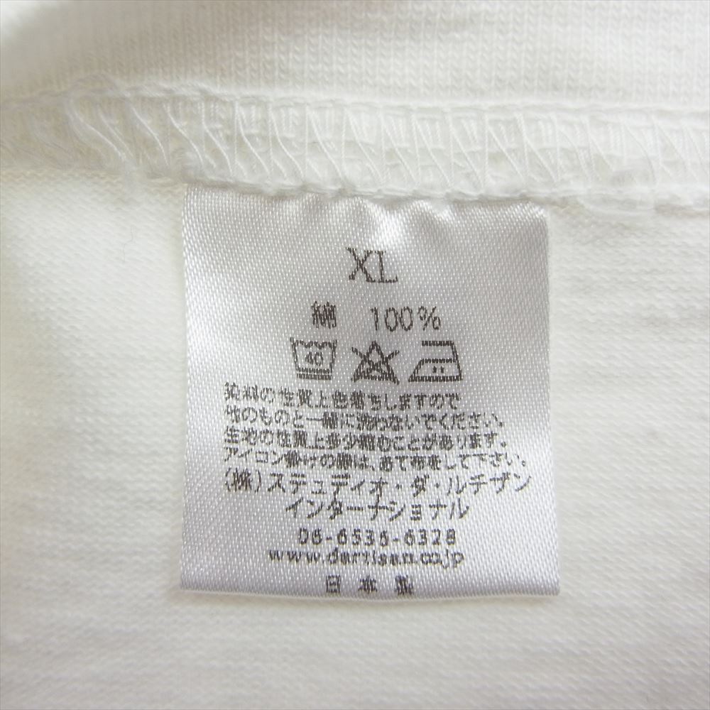 STUDIO D’ARTISAN ステュディオダルチザン 吊り編み プリント 半袖 Tシャツ ホワイト  ホワイト系 XL【美品】【中古】