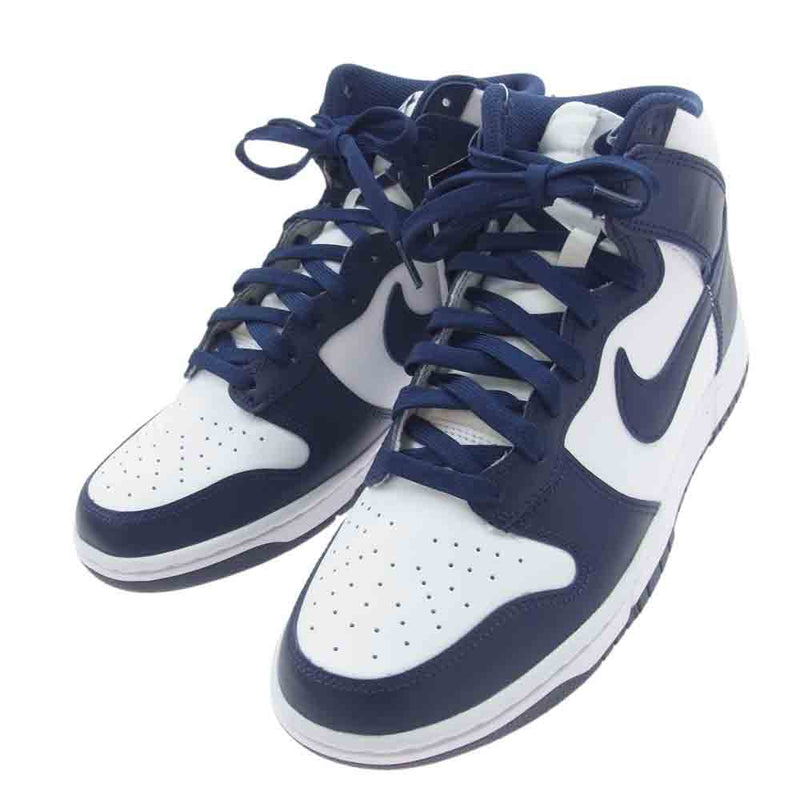 NIKE ナイキ DD1399-104 Dunk High Championship Navy ダンク ハイ チャンピオンシップ ネイビー ハイカット スニーカー ホワイト系 ネイビー系 27cm【極上美品】【中古】