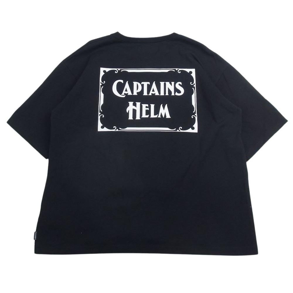 キャプテンヘルム CH23-SS-T17 LOGO MASK TEE ロゴ マスク プリント Tシャツ 半袖 ブラック系 M【極上美品】【中古】