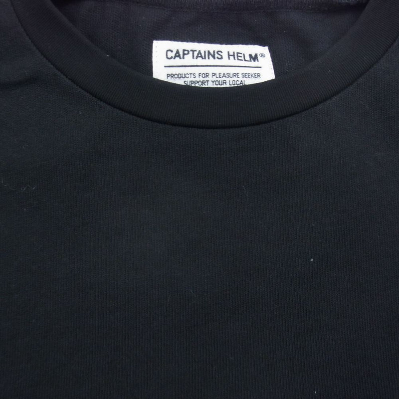 キャプテンヘルム CH23-SS-T17 LOGO MASK TEE ロゴ マスク プリント Tシャツ 半袖 ブラック系 M【極上美品】【中古】