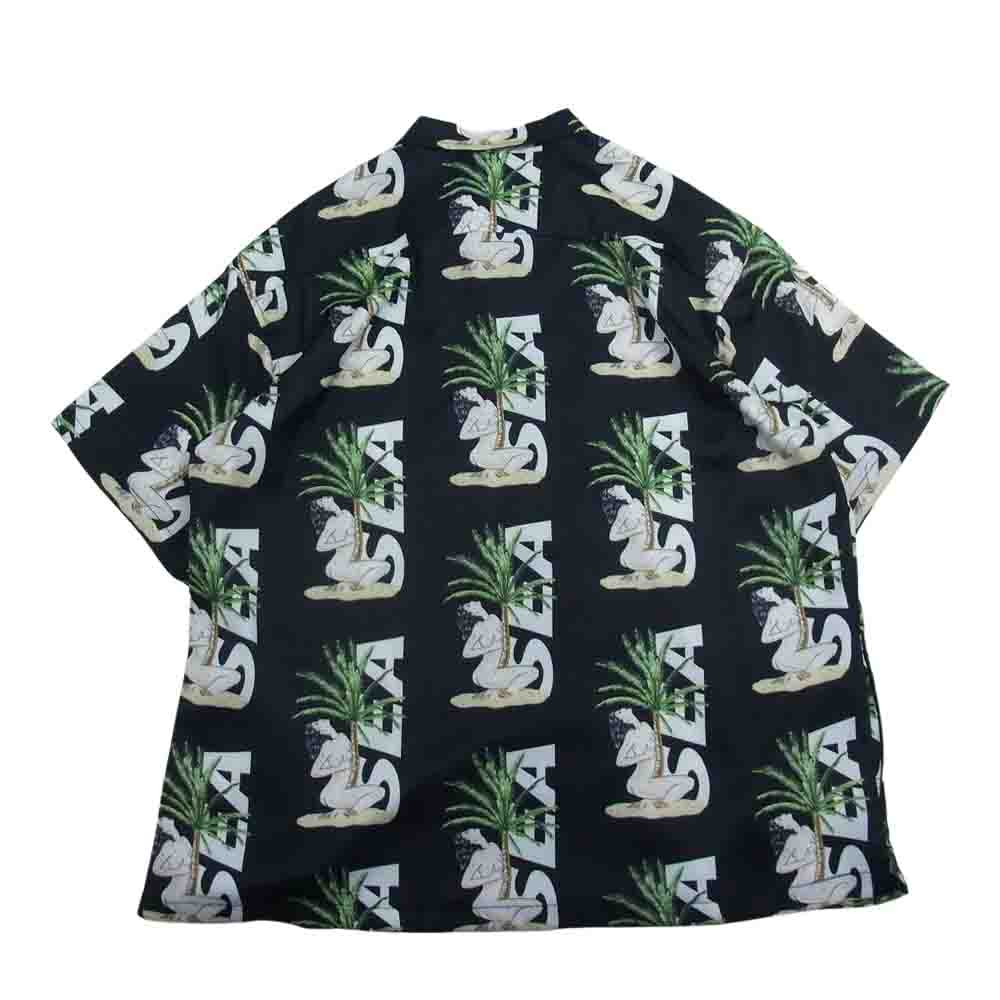 WIND AND SEA ウィンダンシー SC2311-SH01 アロハ ハワイアン オープンカラー シャツ ブラック系 S【極上美品】【中古】