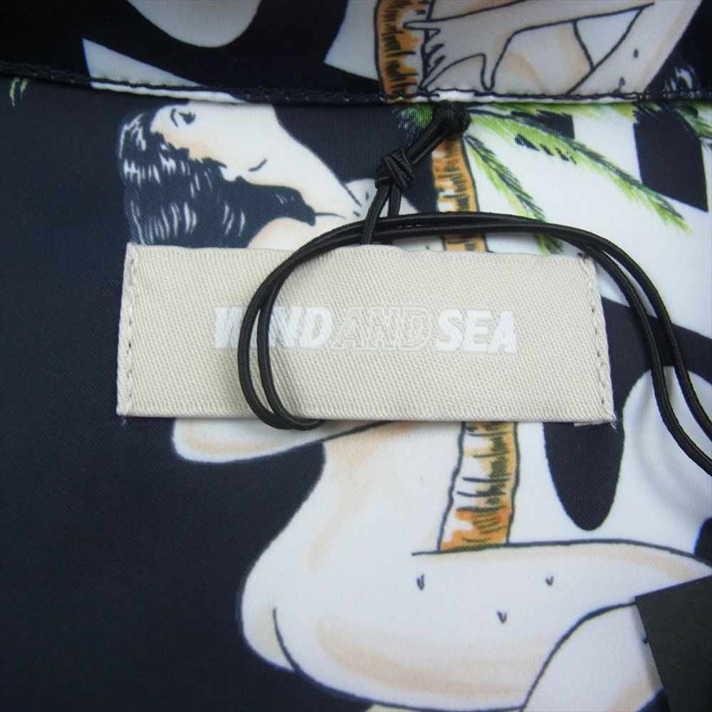 WIND AND SEA ウィンダンシー SC2311-SH01 アロハ ハワイアン オープンカラー シャツ ブラック系 S【極上美品】【中古】