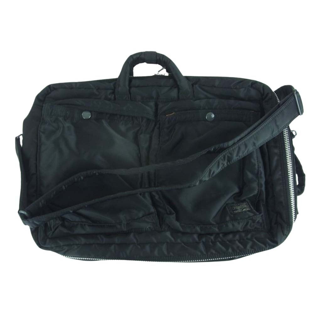 PORTER ポーター 622-76672 TANKER 3WAY BRIEFCASE タンカー ブリーフケース ショルダー バッグ リュック ブラック系【中古】