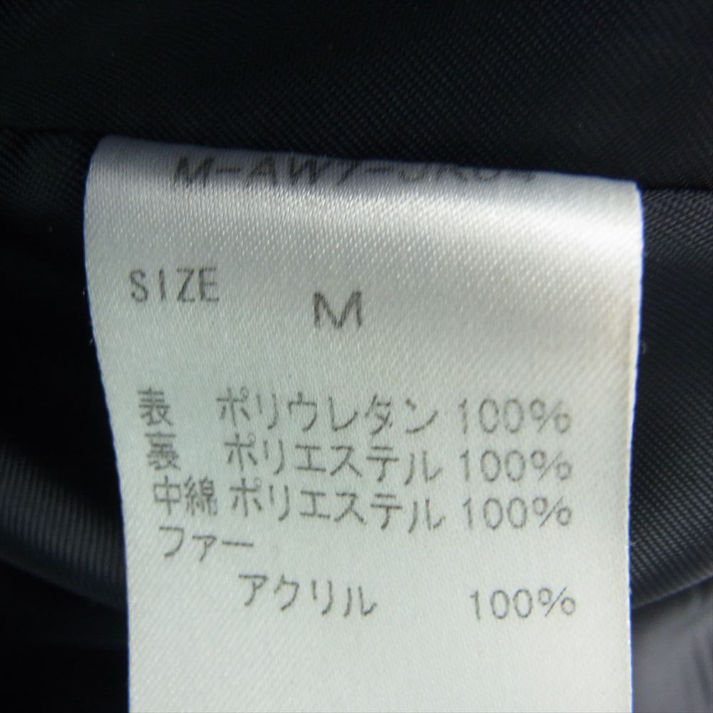 チーム メッセージ 中綿 ファー ジャケット ブラック系 M【中古】