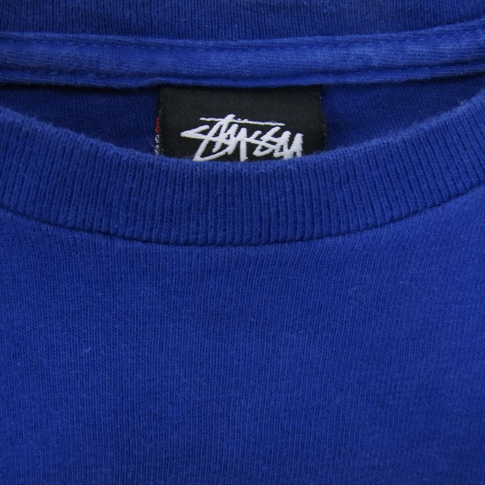 STUSSY ステューシー STUCREW プリント 半袖 Ｔシャツ ブルー系 L【中古】