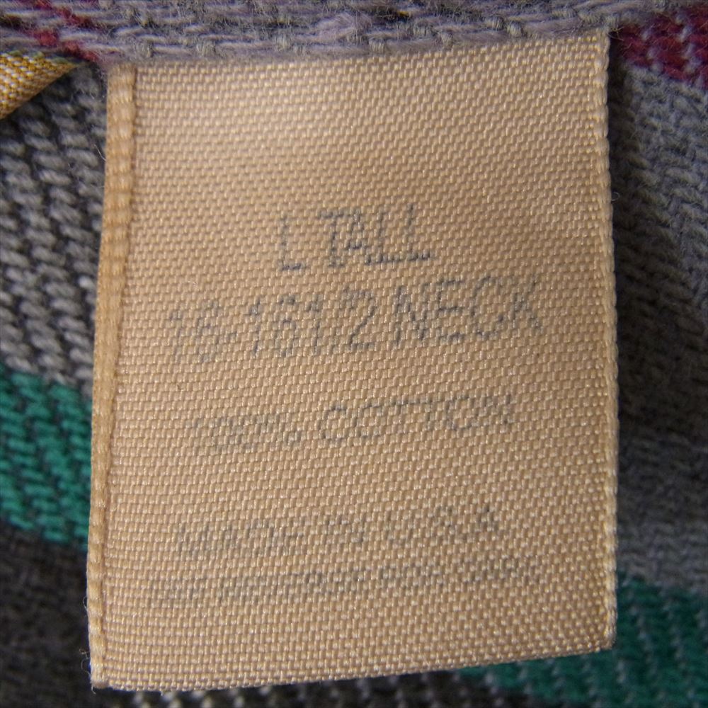 BIG MAC ビッグマック 90s 長袖 ヘビー ネルシャツ グレー系 16【中古】