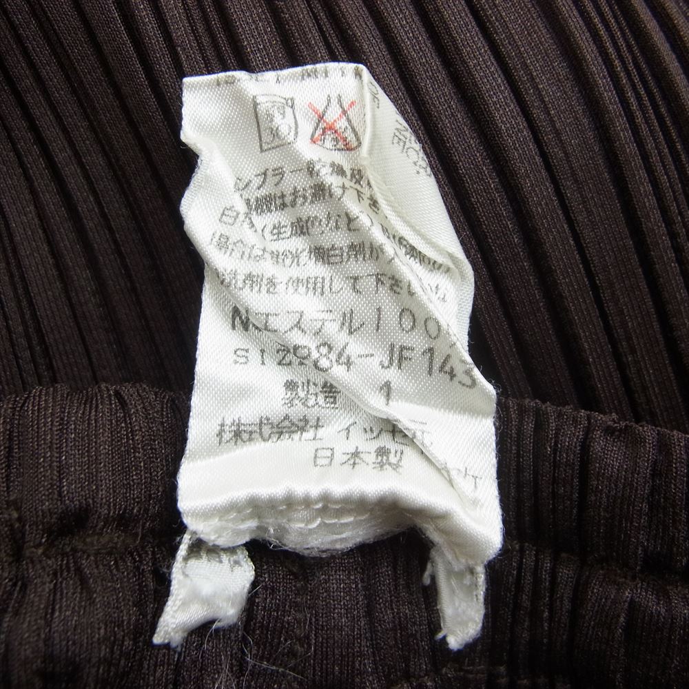 PLEATS PLEASE プリーツプリーズ イッセイミヤケ PP84-JF143 プリーツ加工 ロング ストレート パンツ ブラウン ブラウン系 1【中古】