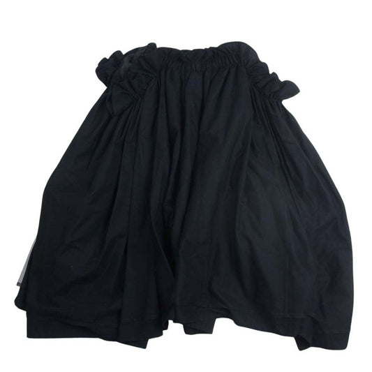 COMME des GARCONS コムデギャルソン AD2020 3G-S010 noir kei ninomiya ノワールケイニノミヤ フリル ギャザー チュール スカート ブラック系 S【美品】【中古】