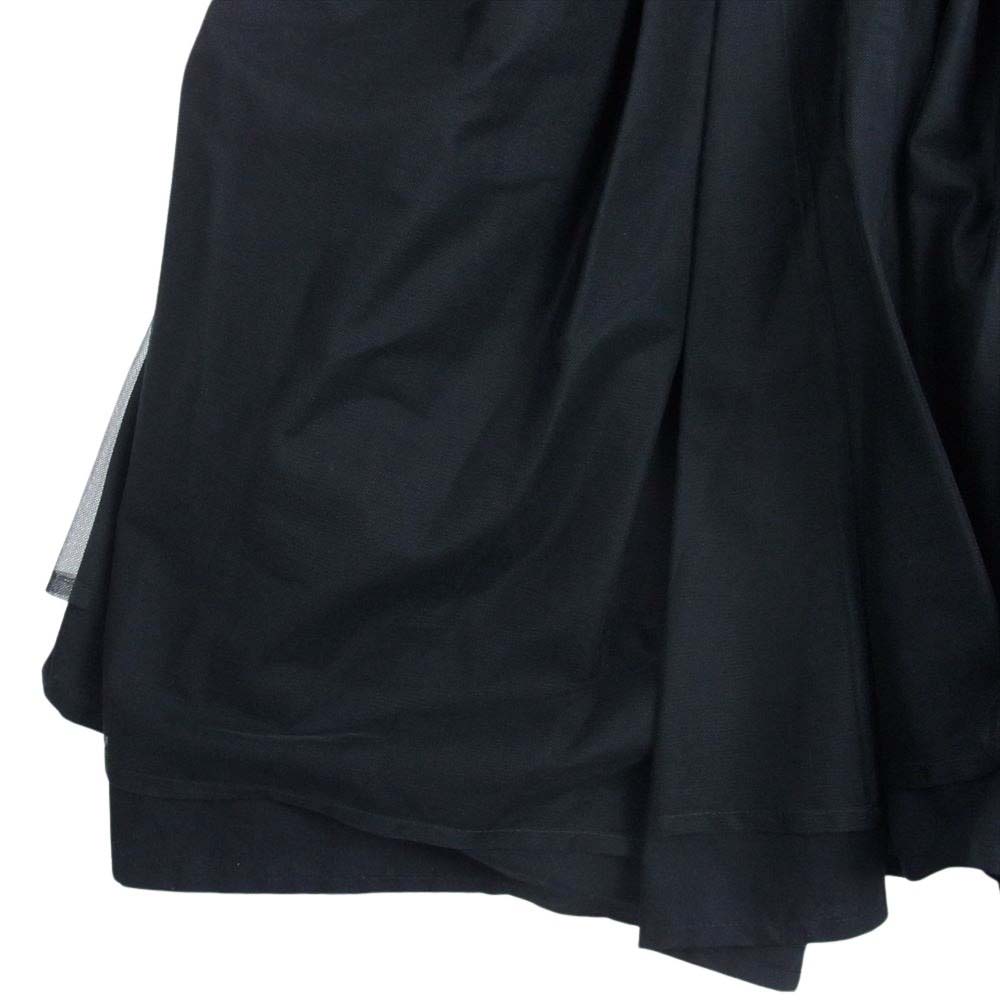 COMME des GARCONS コムデギャルソン AD2020 3G-S010 noir kei ninomiya ノワールケイニノミヤ フリル ギャザー チュール スカート ブラック系 S【美品】【中古】