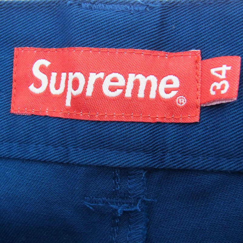 Supreme シュプリーム Work Pant Navy ワークパンツ モスグリーン系 34【極上美品】【中古】