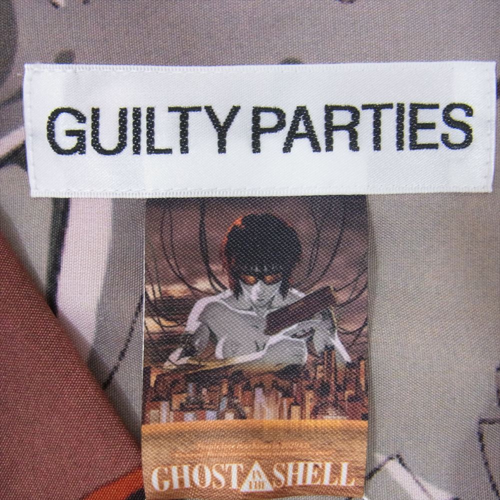 WACKO MARIA ワコマリア 23SS × GHOST IN THE SHELL 攻殻機動隊 S/S HAWAIIAN SHIRT TYPE 1 ハワイアンシャツ 半袖シャツ 総柄 アロハシャツ オレンジ系 M【美品】【中古】