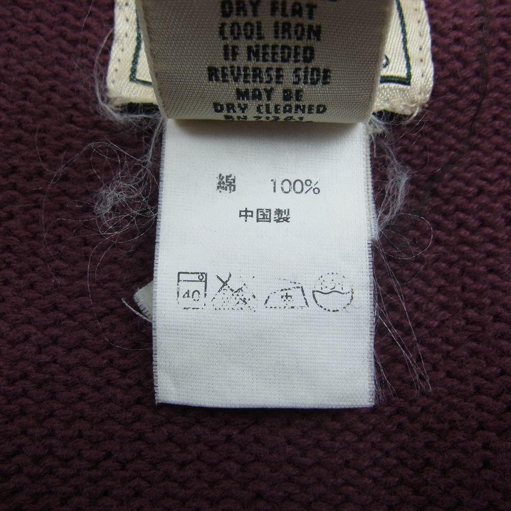 L.L.Bean エルエルビーン コットン カーディガン バーガンディー ワインレッド系【中古】