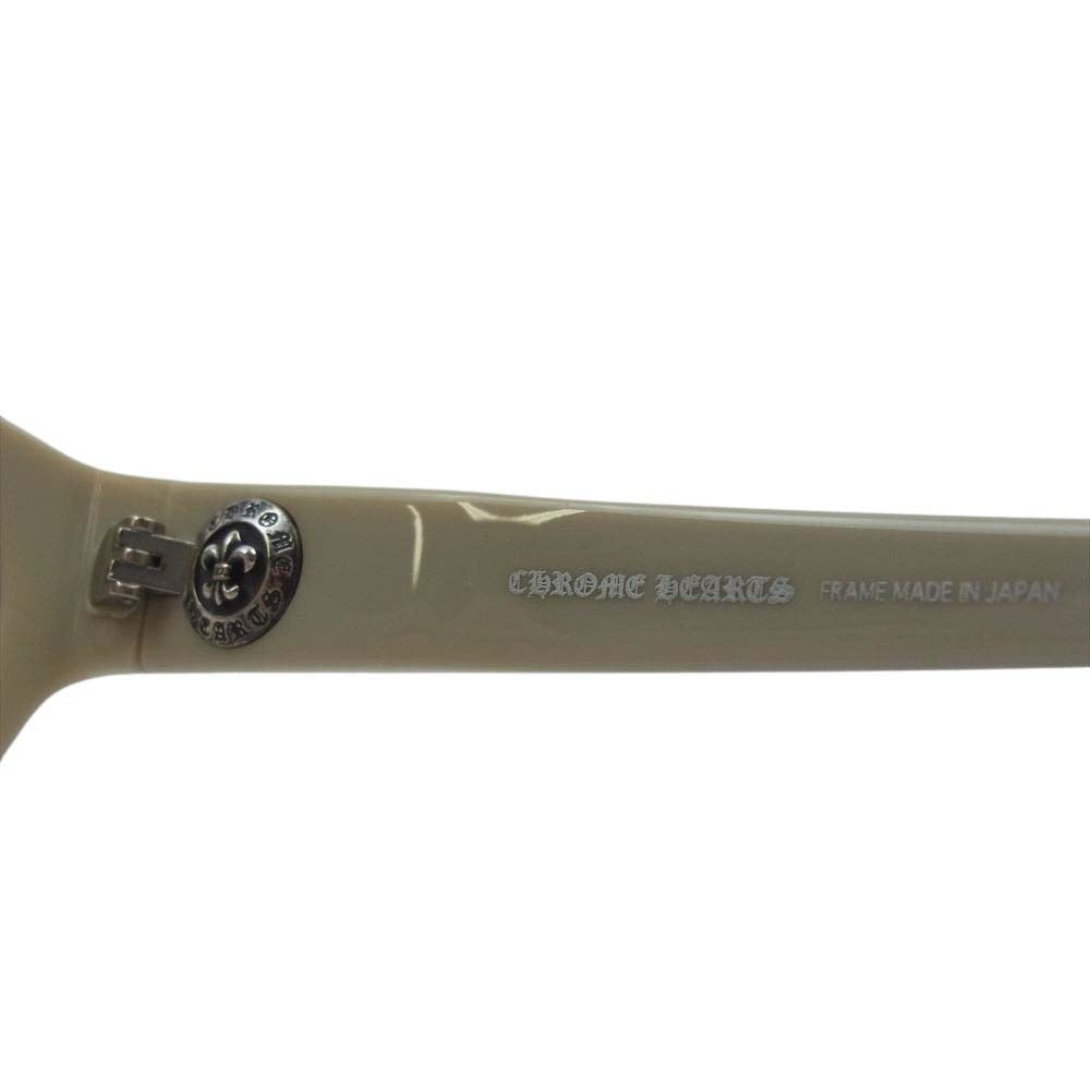 CHROME HEARTS クロムハーツ（原本無） 日本製 BLUE BALLZ color BT  51□22-135 度無し メガネ 眼鏡 ブラック系 オフホワイト系【中古】
