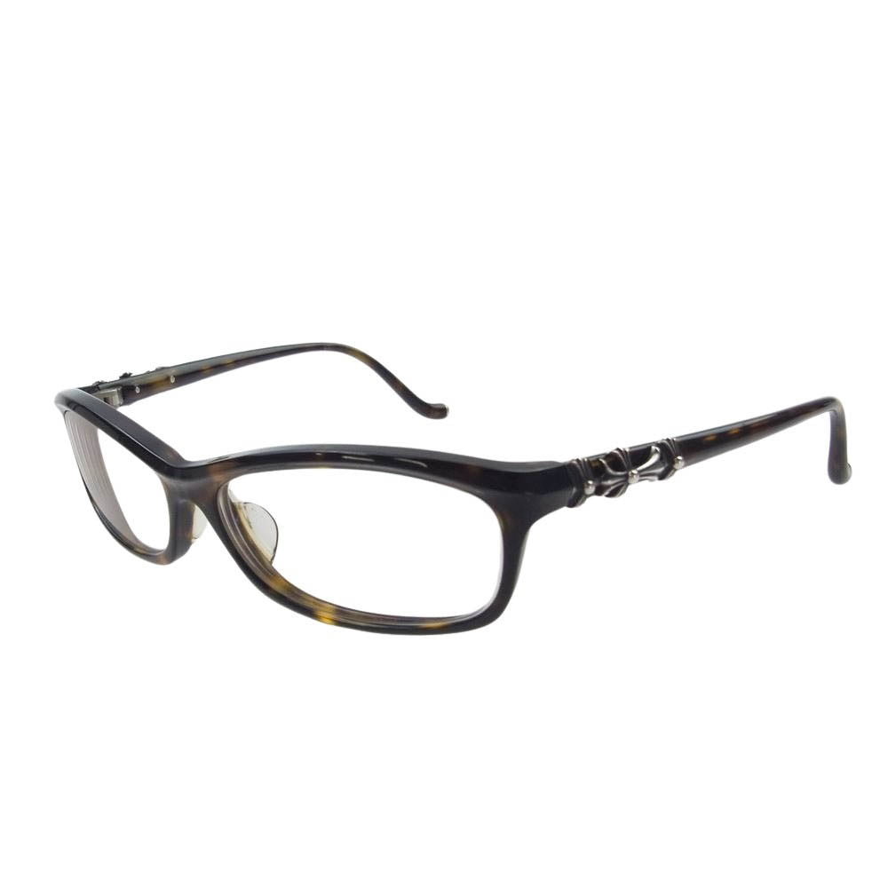 CHROME HEARTS クロムハーツ（原本無） BEARDED BABY-A 56□14-132 度入り メガネ 眼鏡 ブラウン系 56□14【中古】