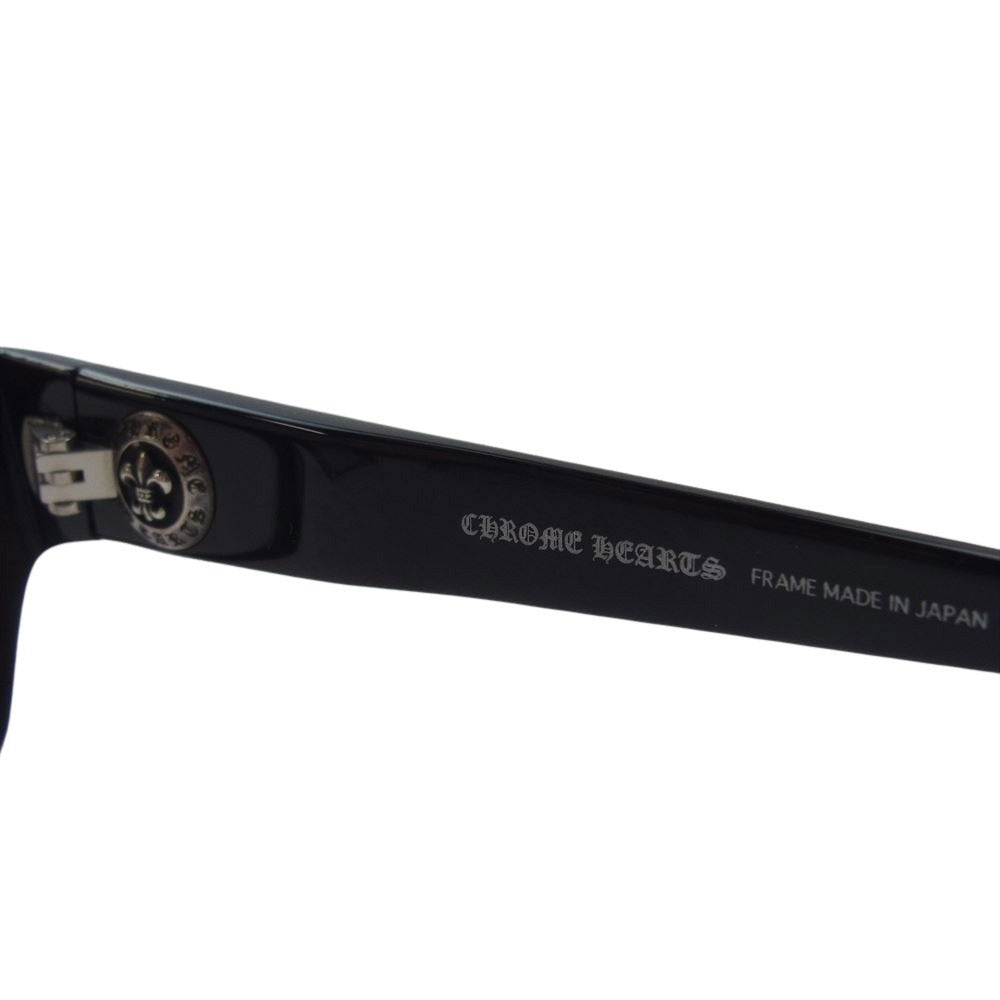 CHROME HEARTS クロムハーツ（原本無） 購入時証明書付属 日本製 BLUE BALLZ color BK 51□22-135 度無し メガネ 眼鏡 ブラック系【中古】