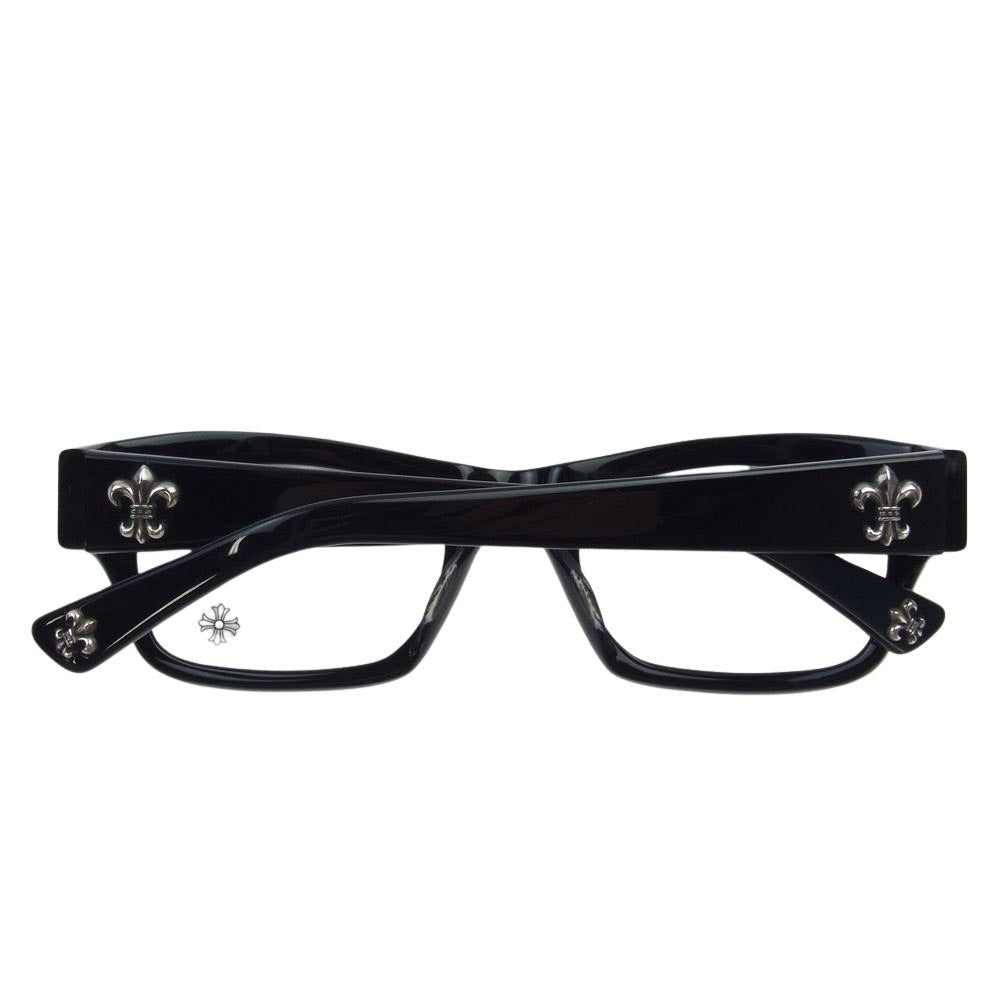 CHROME HEARTS クロムハーツ（原本無） 購入時証明書付属 日本製 BLUE BALLZ color BK 51□22-135 度無し メガネ 眼鏡 ブラック系【中古】
