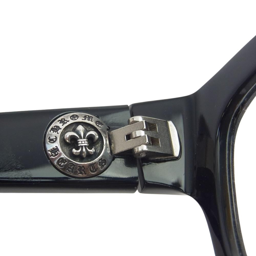 CHROME HEARTS クロムハーツ（原本無） 購入時証明書付属 日本製 BLUE BALLZ color BK 51□22-135 度無し メガネ 眼鏡 ブラック系【中古】