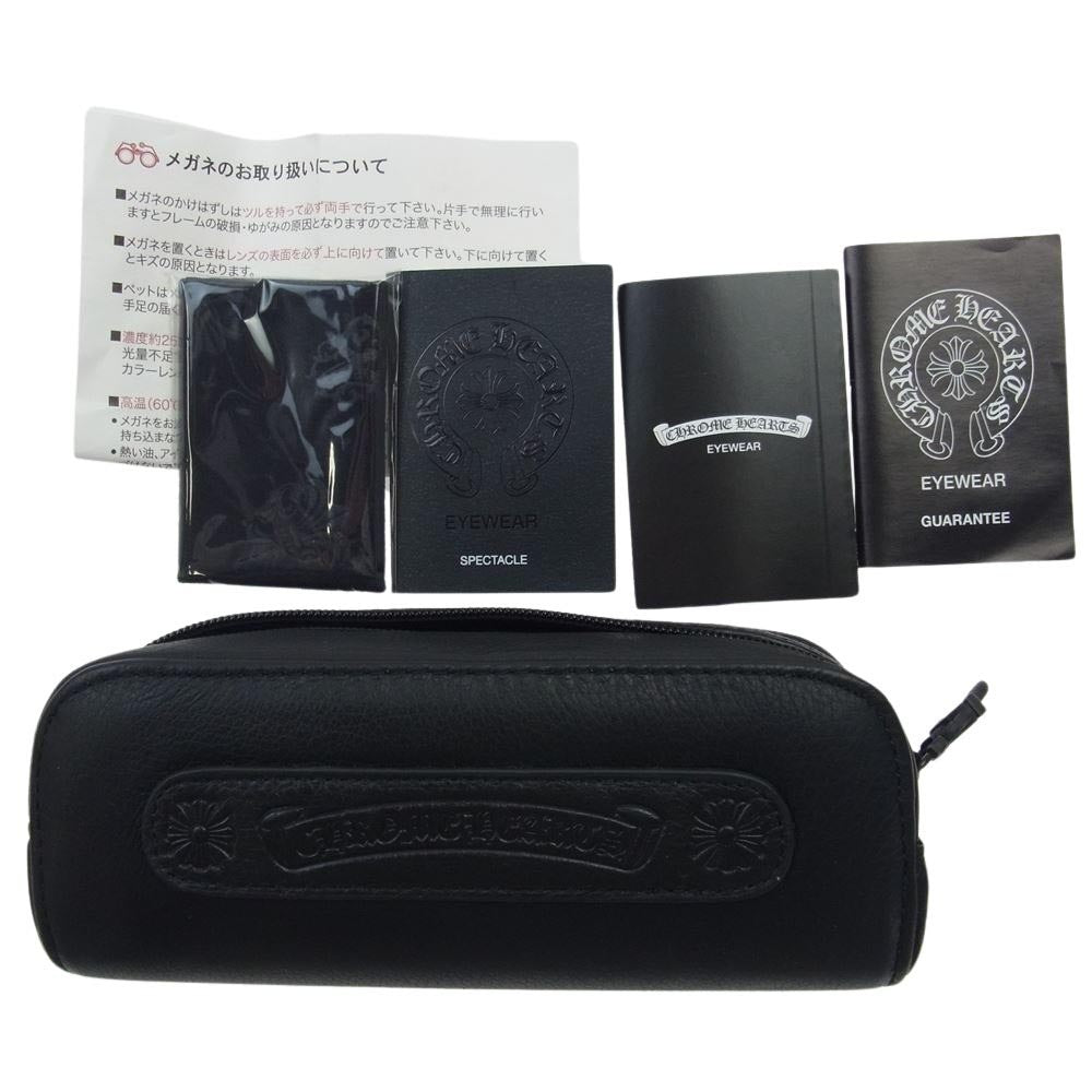 CHROME HEARTS クロムハーツ（原本無） 購入時証明書付属 日本製 BLUE BALLZ color BK 51□22-135 度無し メガネ 眼鏡 ブラック系【中古】