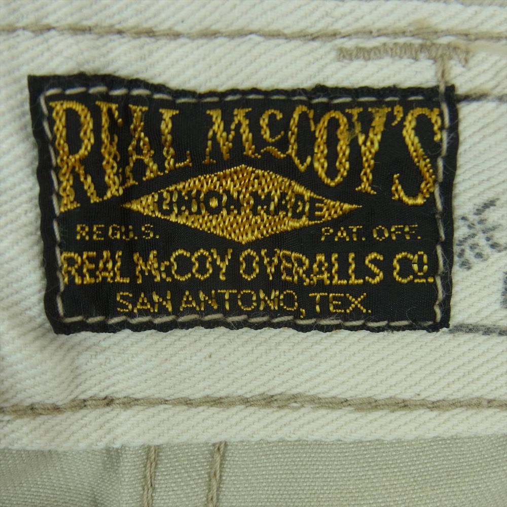 The REAL McCOY'S ザリアルマッコイズ GREAT ESCAPE Steve Mcqueen 大脱走 スティーブ マックイーン チノ パンツ オフホワイト系 ライトベージュ系 32【中古】