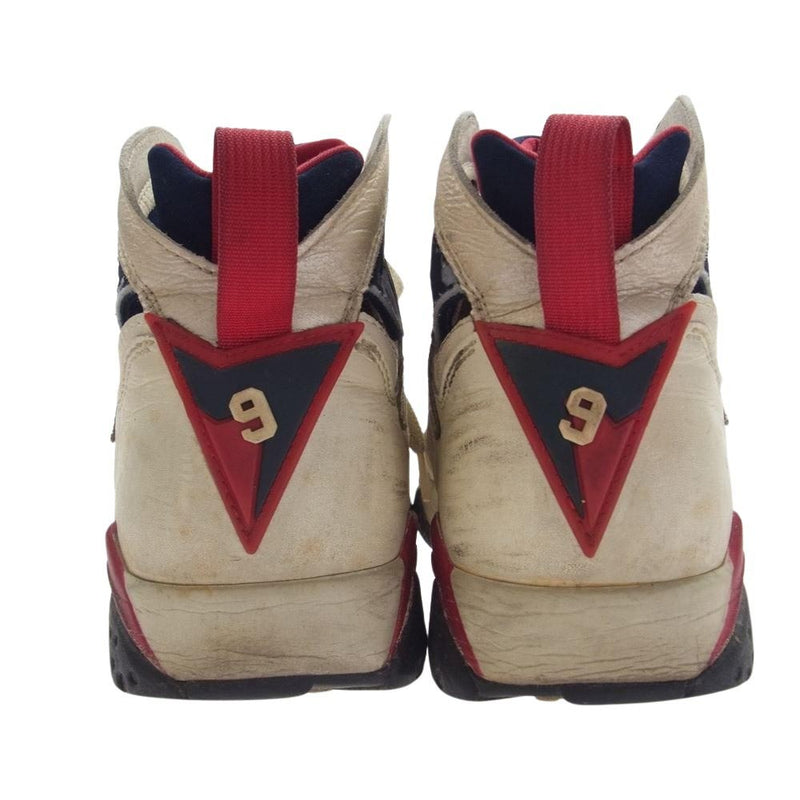 NIKE ナイキ 130157-110 観賞用 ヴィンテージ 92s AIR JORDAN 7 OG BARCELONA OLYMPIC AJ7 エアジョーダン バルセロナオリンピック スニーカー ホワイト系 ネイビー系 27.5cm【中古】