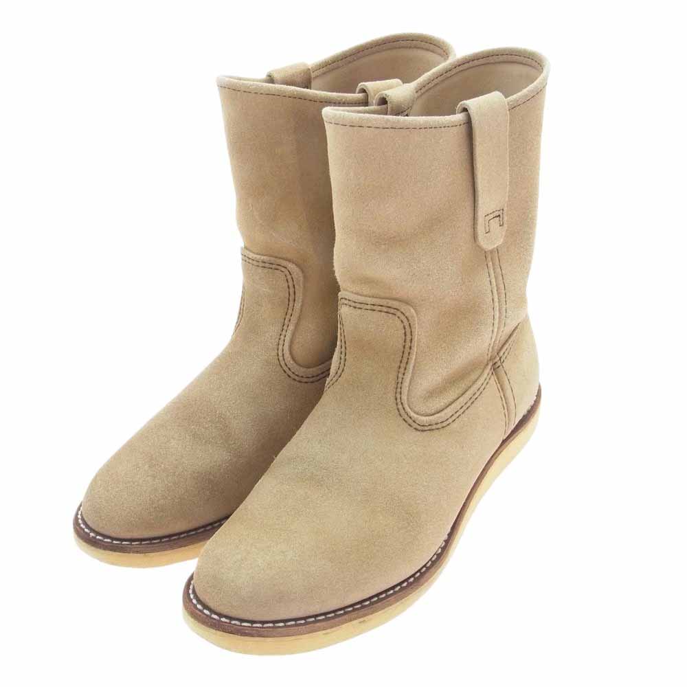 RED WING レッドウィング 8168 2010年製 PECOS BOOTS スエード ペコスブーツ ベージュ系 US8E【中古】