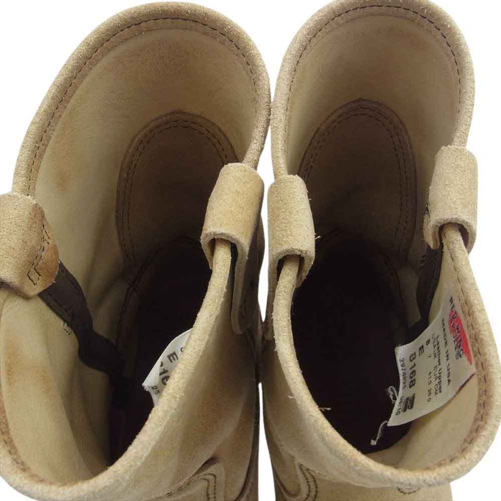 RED WING レッドウィング 8168 2010年製 PECOS BOOTS スエード ペコスブーツ ベージュ系 US8E【中古】